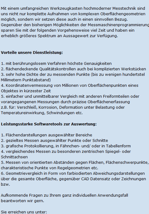 Qualitätssicherung - 3D Scanning Essen